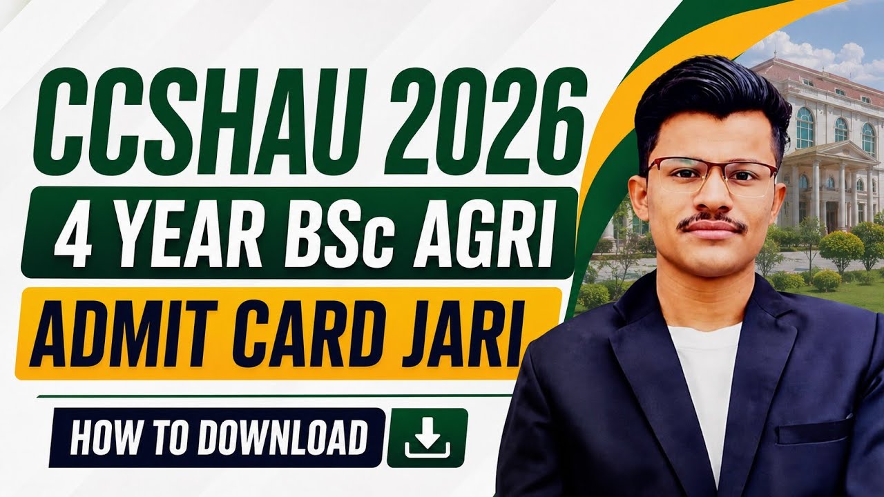 CCSHAU 2026 Admit Card LIVE | Step by Step Download Process | HAU Admit Card Kaise Download Kare?