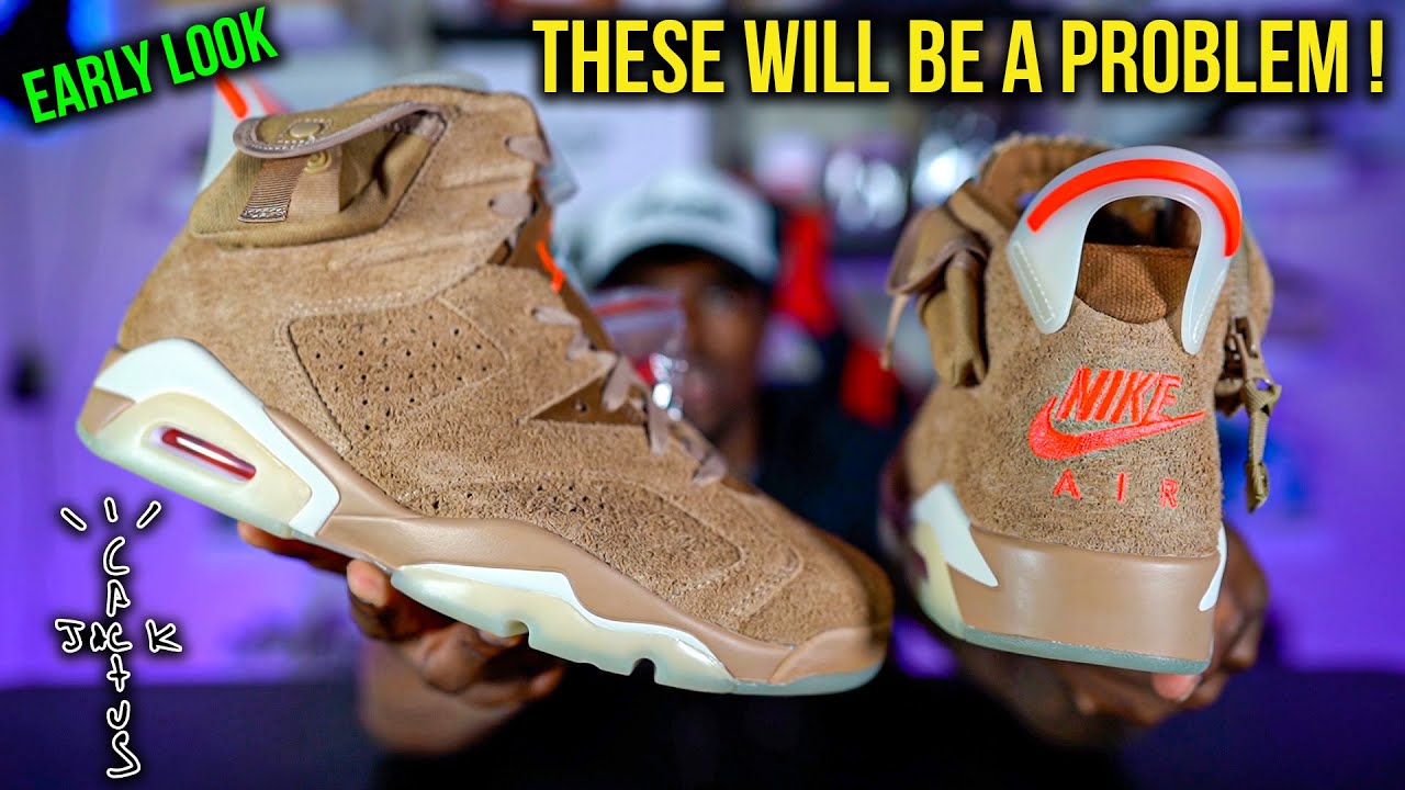 Air Jordan 6 Travis Scott British Khaki | EARLY LOOK