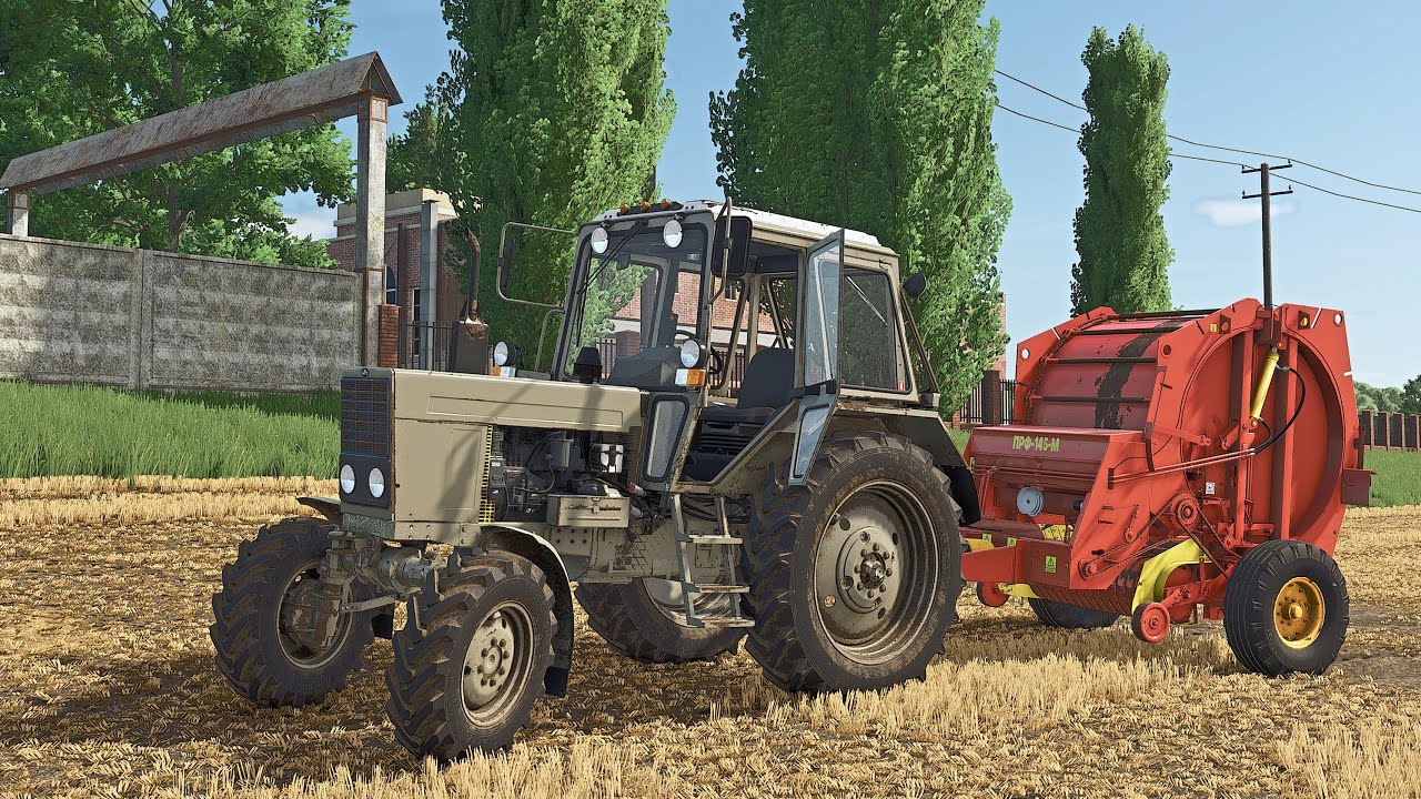 MTZ-82 straw baler. Farming Simulator 25 Sosnovka.
