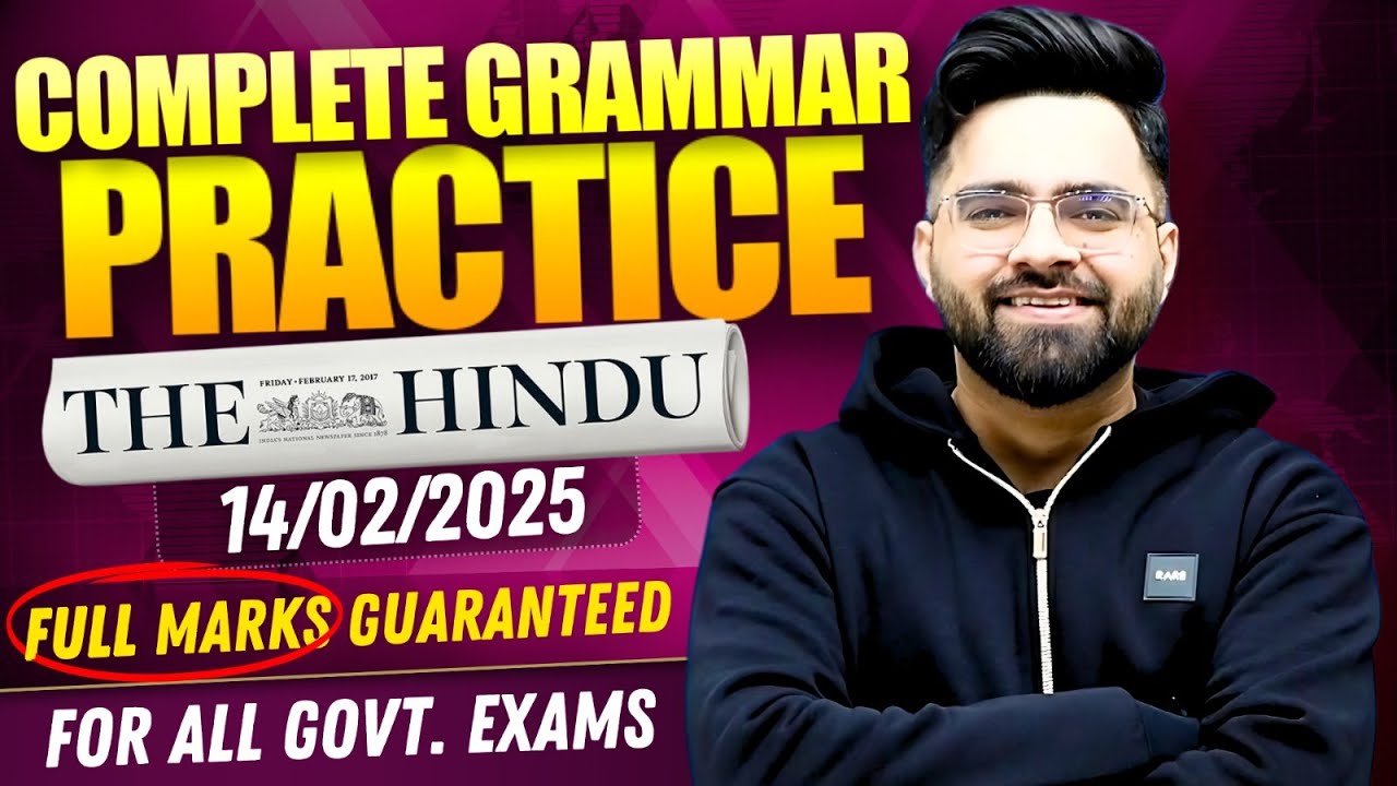 Complete English Grammar Practice | The Hindu Newspaper | SSC CGL/CHSL/CPO | Bank PO/Clerk | NDA/CDS