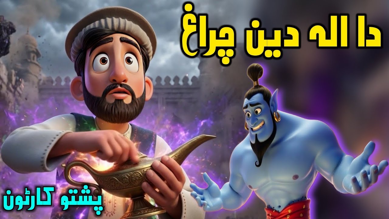 Aladdin and the Magic Lamp | الہ دین او دا چراغ جن | Pashto Cartoon Moral Story