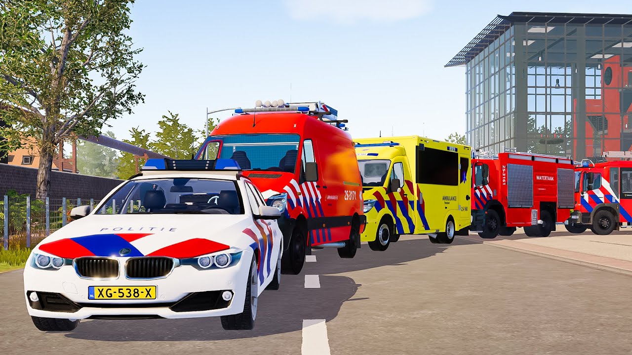 Emergency Call 112 – Nederlandse Fire Brigade Responding | All Firefighters on Duty in 4K