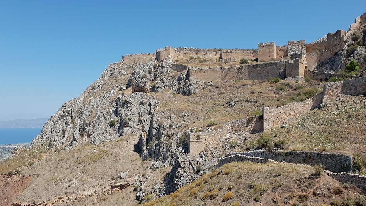 Acrocorinth & The view over Gulf of Corinth | Greece | 4K