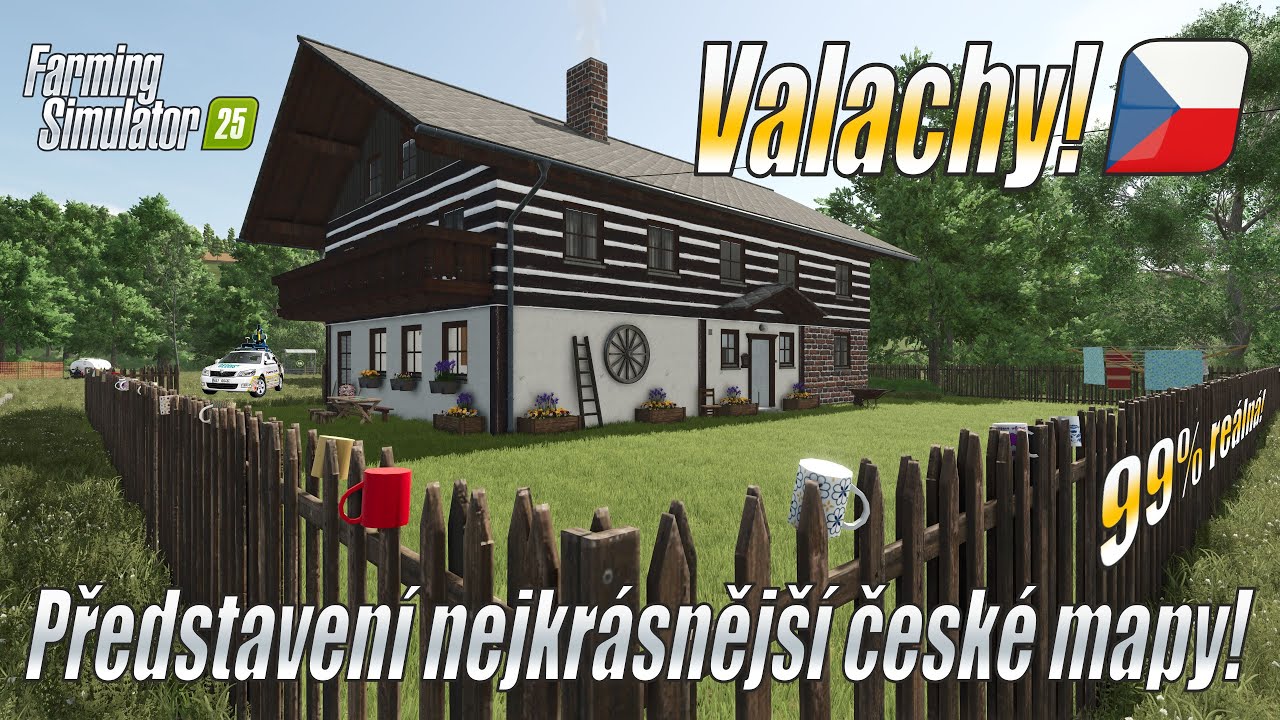 👑 VALACHY! - PŘEDSTAVENÍ NEJKRÁSNĚJŠÍ ČESKÉ MAPY podle REÁLNÉ PŘEDLOHY! - Farming Simulator 25 (4K)