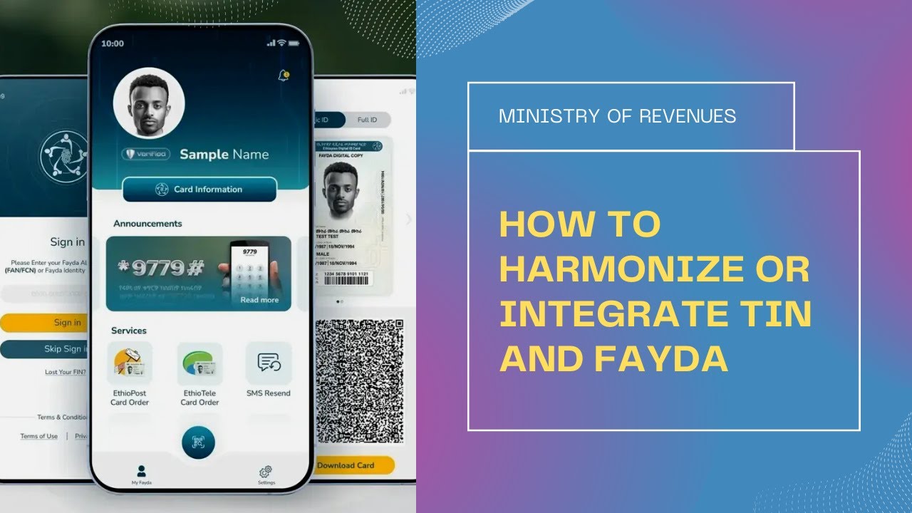 How to integrate or harmonize your TIN  with your Fayda  from the National ID system  step by step!