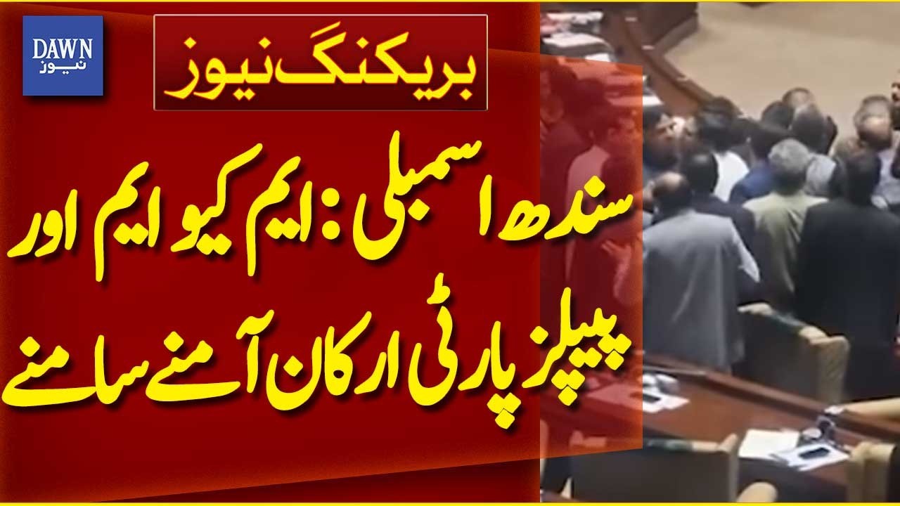MQM and PPP Members Face Off in Sindh Assembly | Breaking News | Dawn News