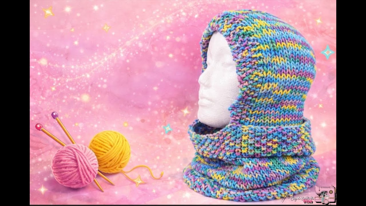 Non &egrave; un Cappello! 😍Scaldacollo con Cappuccio ai Ferri🧶Tutorial Facile!!