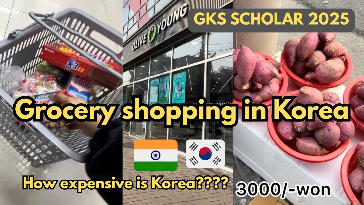 Grocery Expense as a GKS scholar in Korea🇰🇷| INDIAN In Korea| 2025 GKS Scholar.