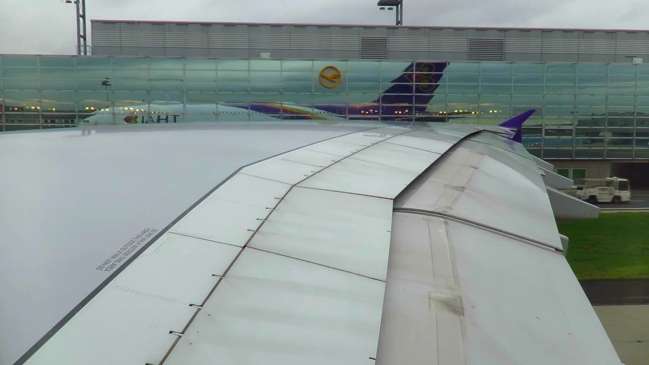 MASSIVE Thai Airways AIRBUS A380 Takeoff from Frankfurt Airport FRA [Full HD]