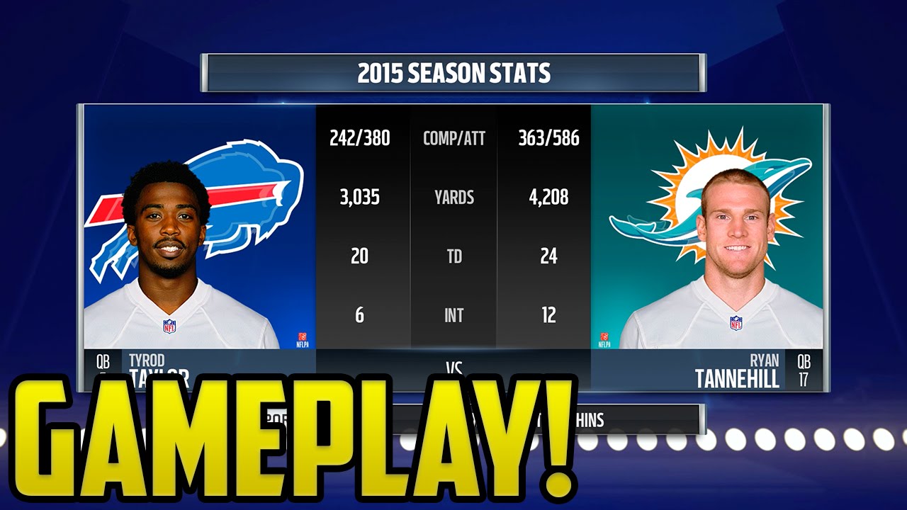 Madden 17 Buffalo Bills vs Miami Dolphins Gameplay
