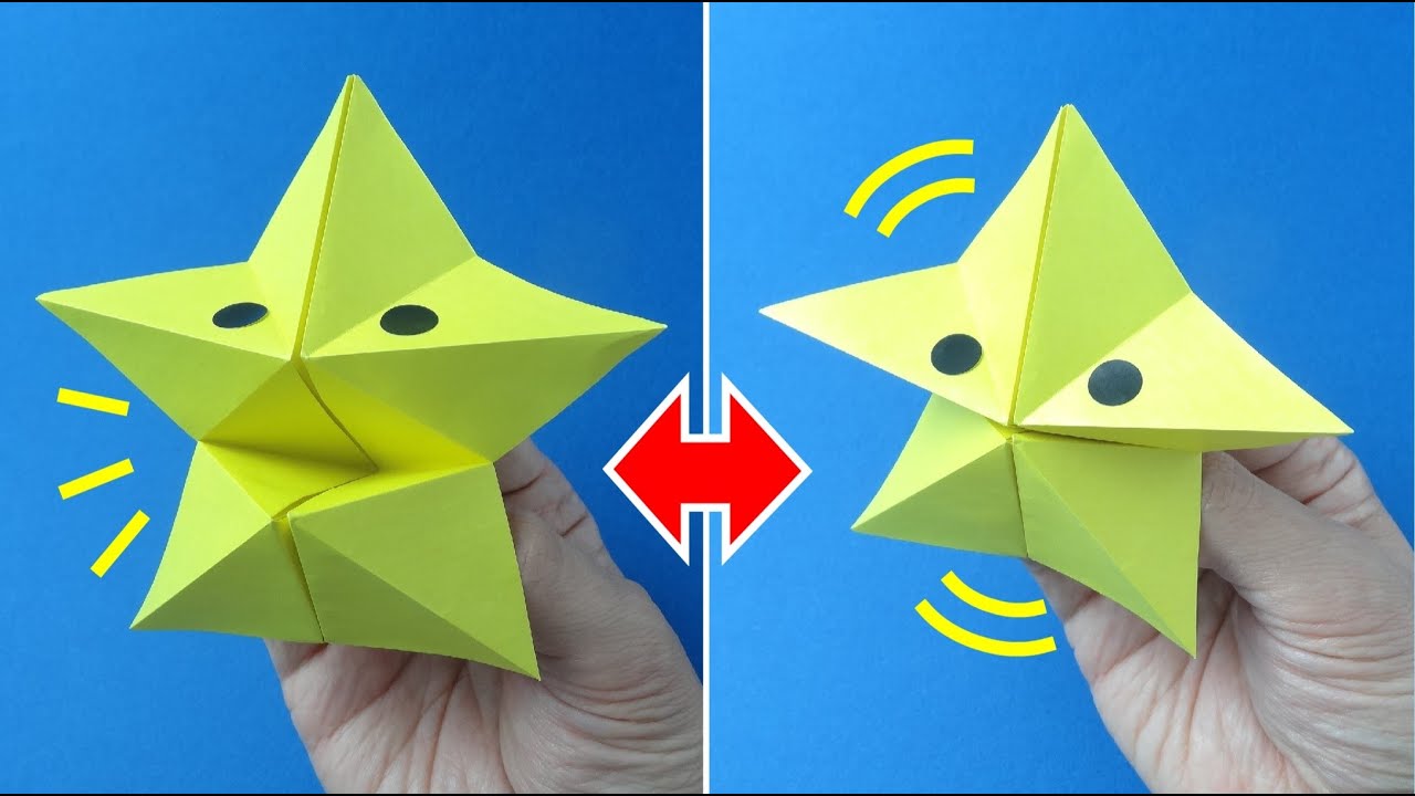 折り紙おもちゃ「歌う星」作り方　Action Origami 