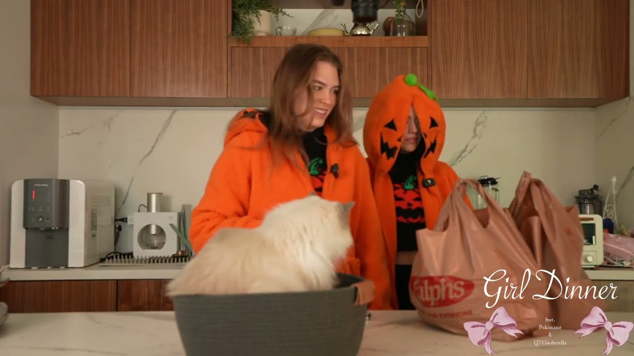 GIRL DINNER 🎀 THE PUMPKIN EPISODE 🎃 FT. @qtcinderella !!!
