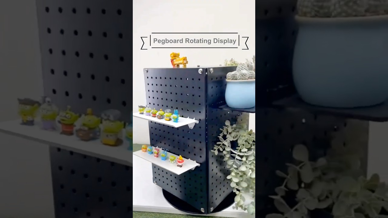 Make your product more attractive - Pegboard Rotating Rack #display #rotating #pegboard #tabletop