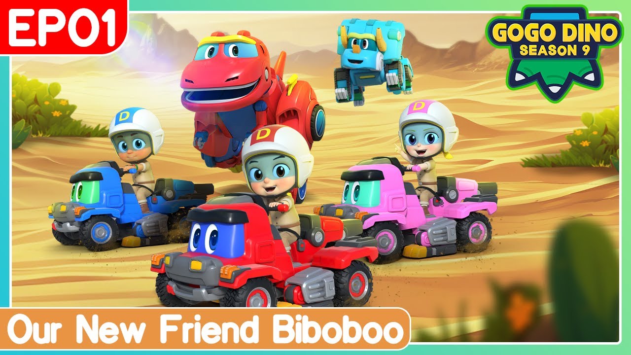 🎉 GOGODINOS9 Our New Friend Biboboo! | Dinosaurs Cartoon | Superhero Adventure | S8 EP01