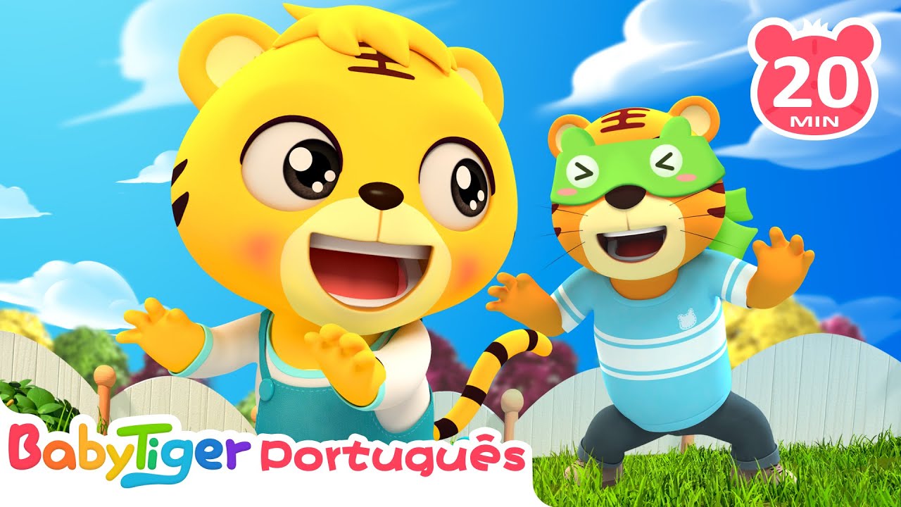 Peek-a-boo | Compilação de Canções Infantis em Português | BabyTiger