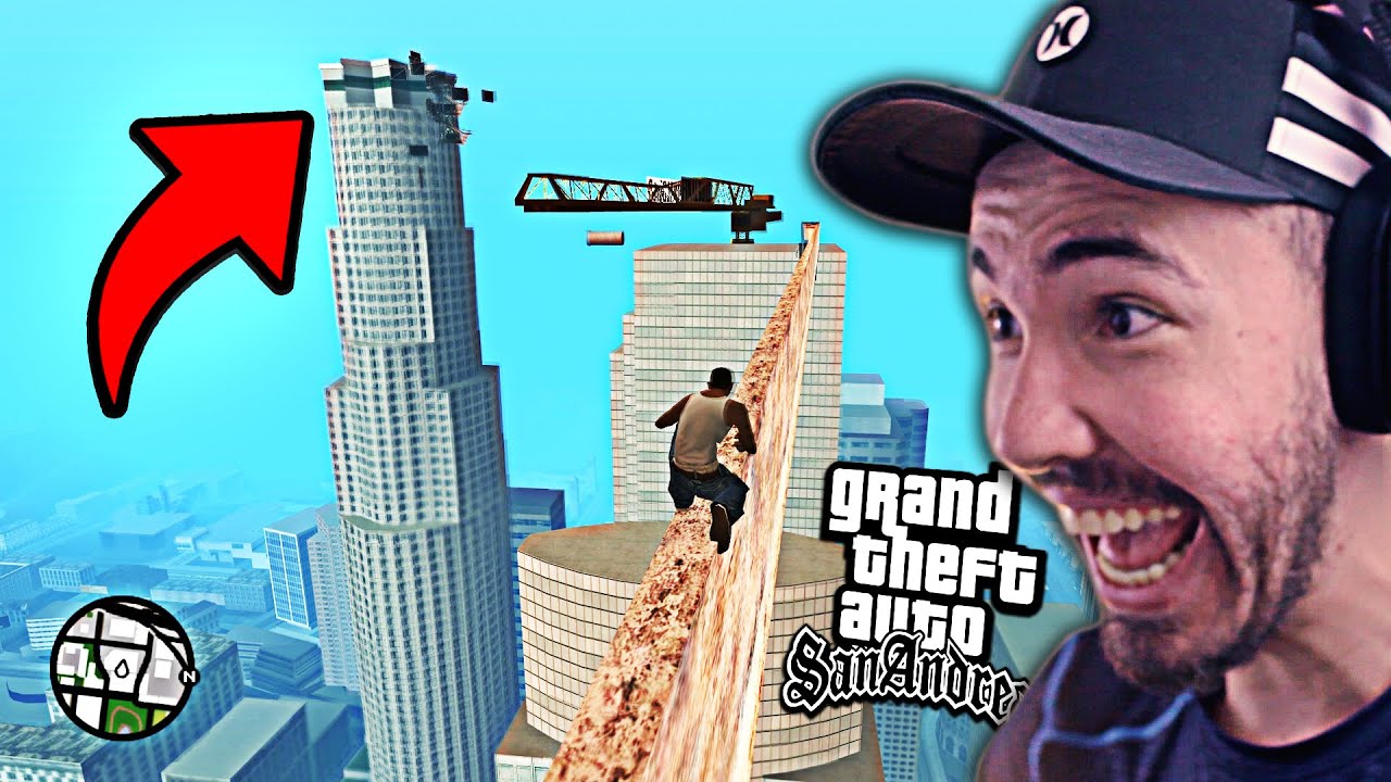O DESAFIO IMPOSSÍVEL DO PARKOUR NO GTA SAN ANDREAS!!!