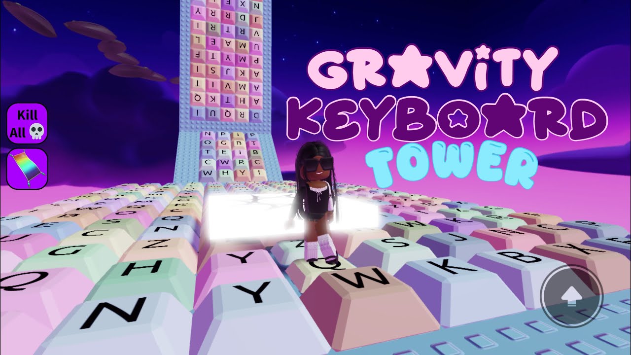 Gravity keyboard ASMR Tower - Part 1 (not complete) #asmr #tower #gravity