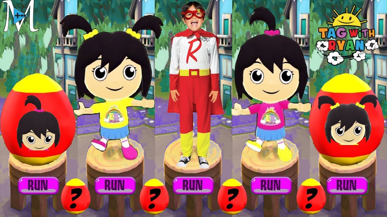 Tag with Ryan - Ryan's Sisters Emma & Kate Mystery Surprise Egg with Secret Character Costume