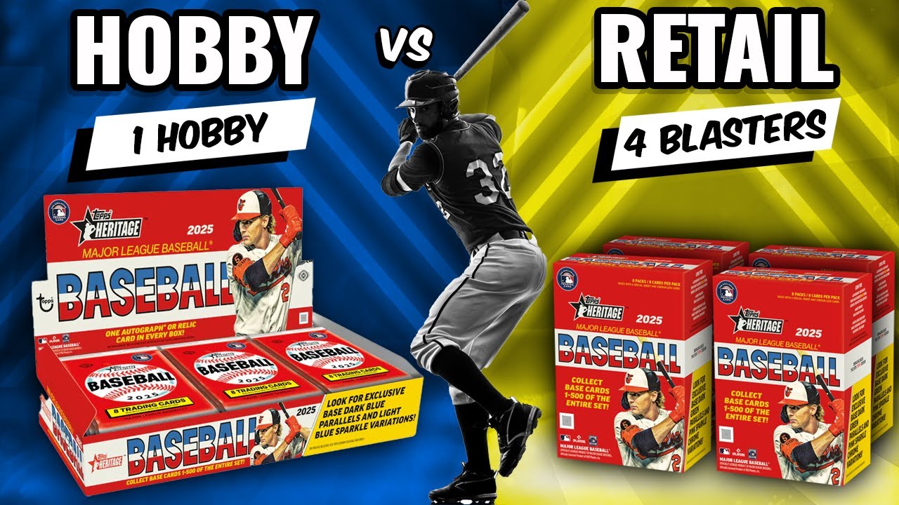 🚨RED INK AUTO & DUAL RELIC!!🚨 2025 TOPPS HERITAGE HOBBY VS 4 BLASTERS