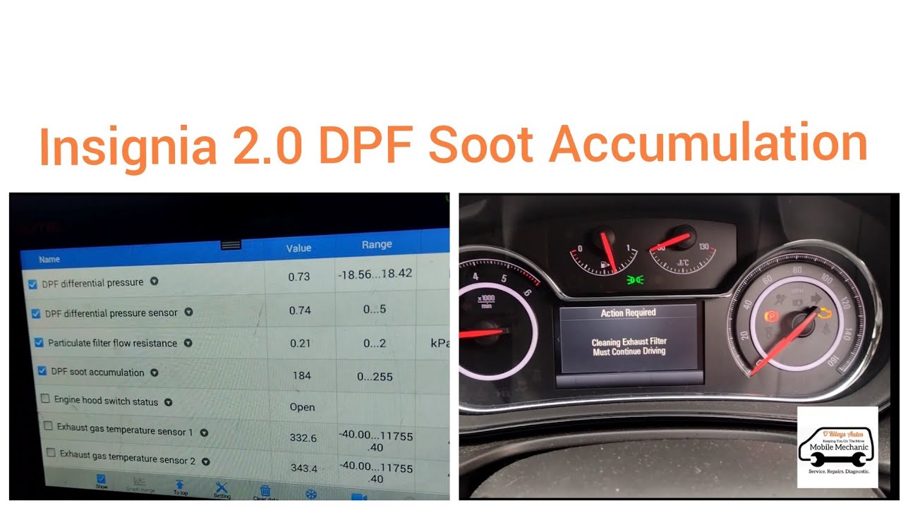 Vauxhall Opel Insignia 2.0 Cdti P242F - P2463 DPF Soot Accumulation 255% Fix