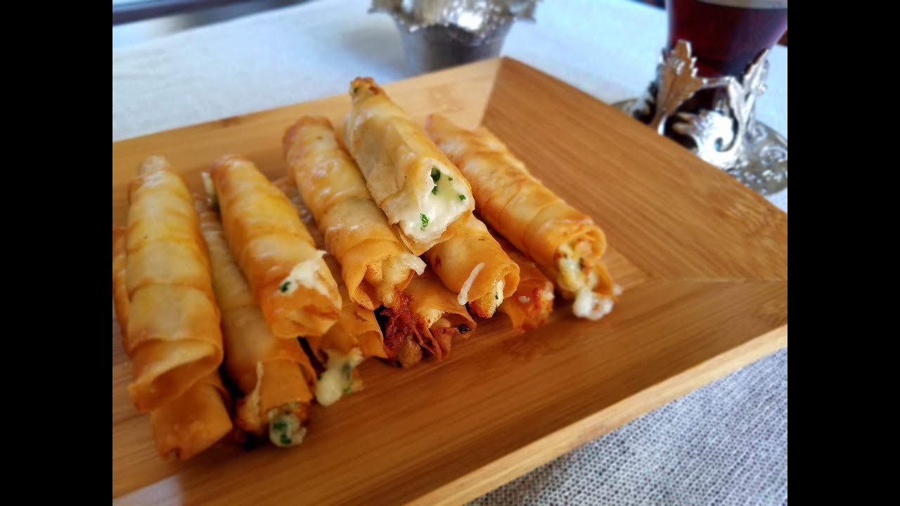 How to make Cheese and Parsley egg rolls (borak) - Easy Chees egg rolls (borak) recipe