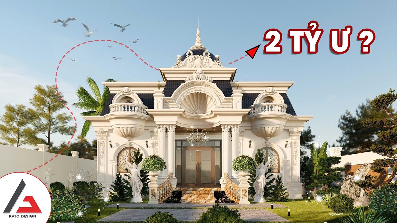 Biệt thự sân vườn 160m2 phong cách Tân cổ điển sang trọng | Biệt thự Tân cổ điển | KATO Thiết kế
