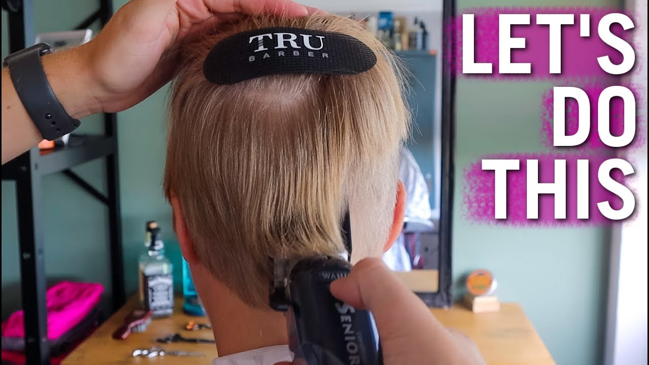 SHE WANTS TO GO SUPER SHORT! Fun blonde pixie with longer bangs