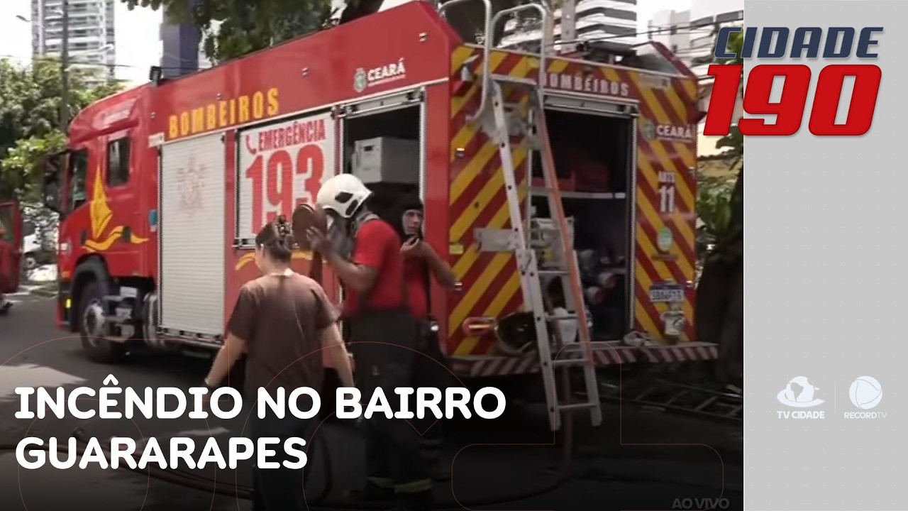 Bombeiros militares foram acionados para apagar incêndio no bairro Guararapes | Cidade 190