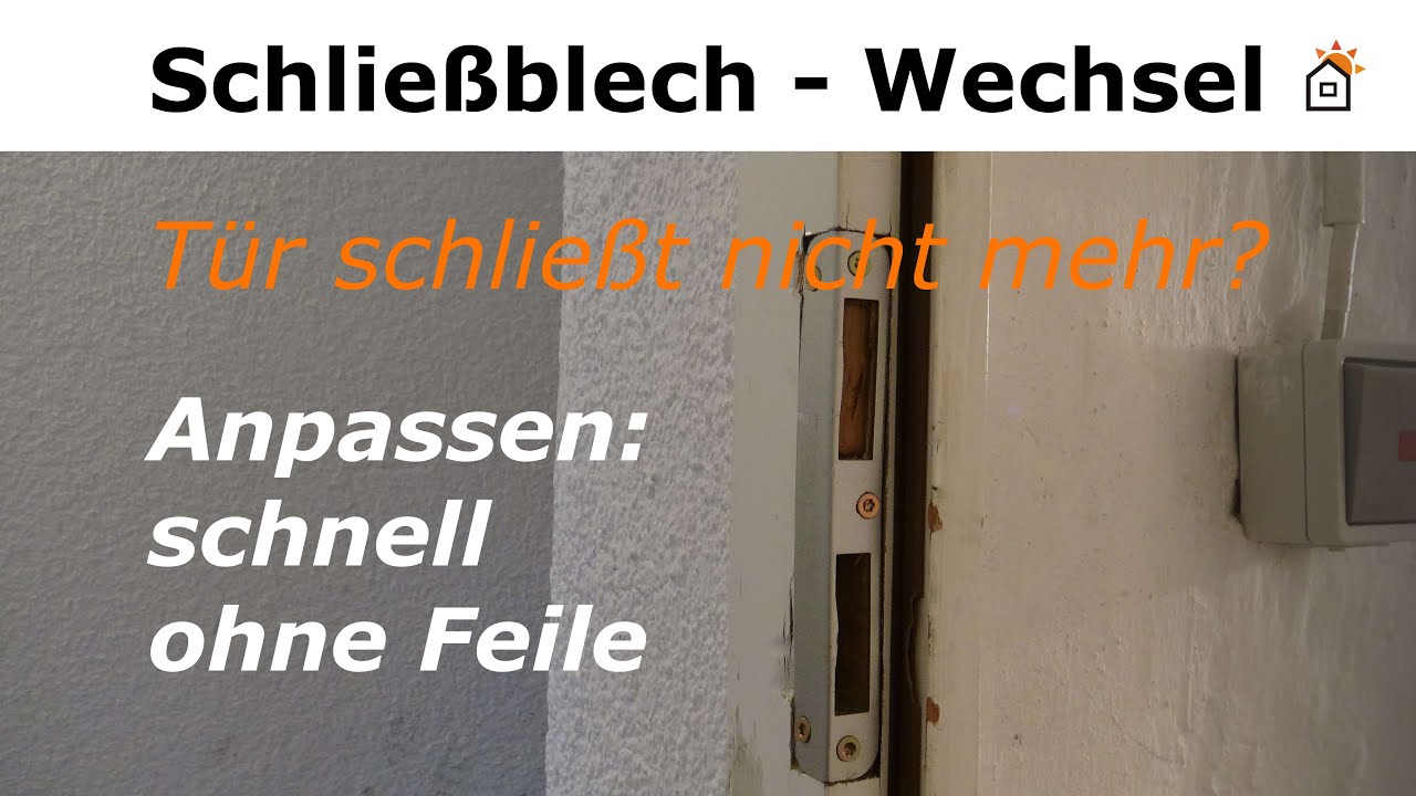 Schlie&szlig;blech einpassen nach Wechsel