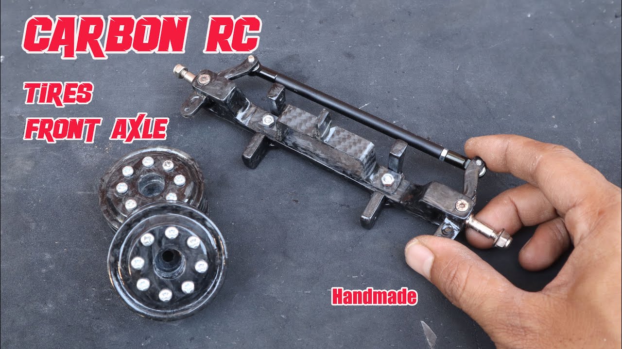 How do I make RC carbon tires and front axle.