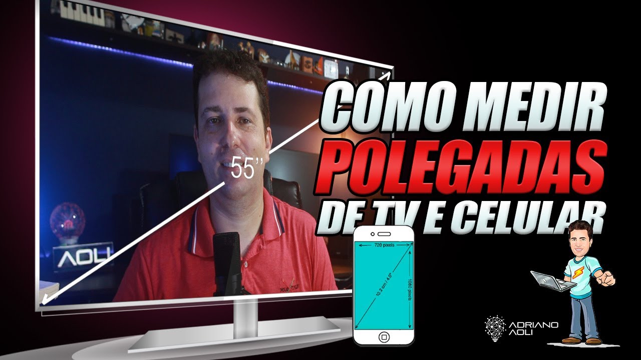 Como medir polegadas da TV, celular ou monitor