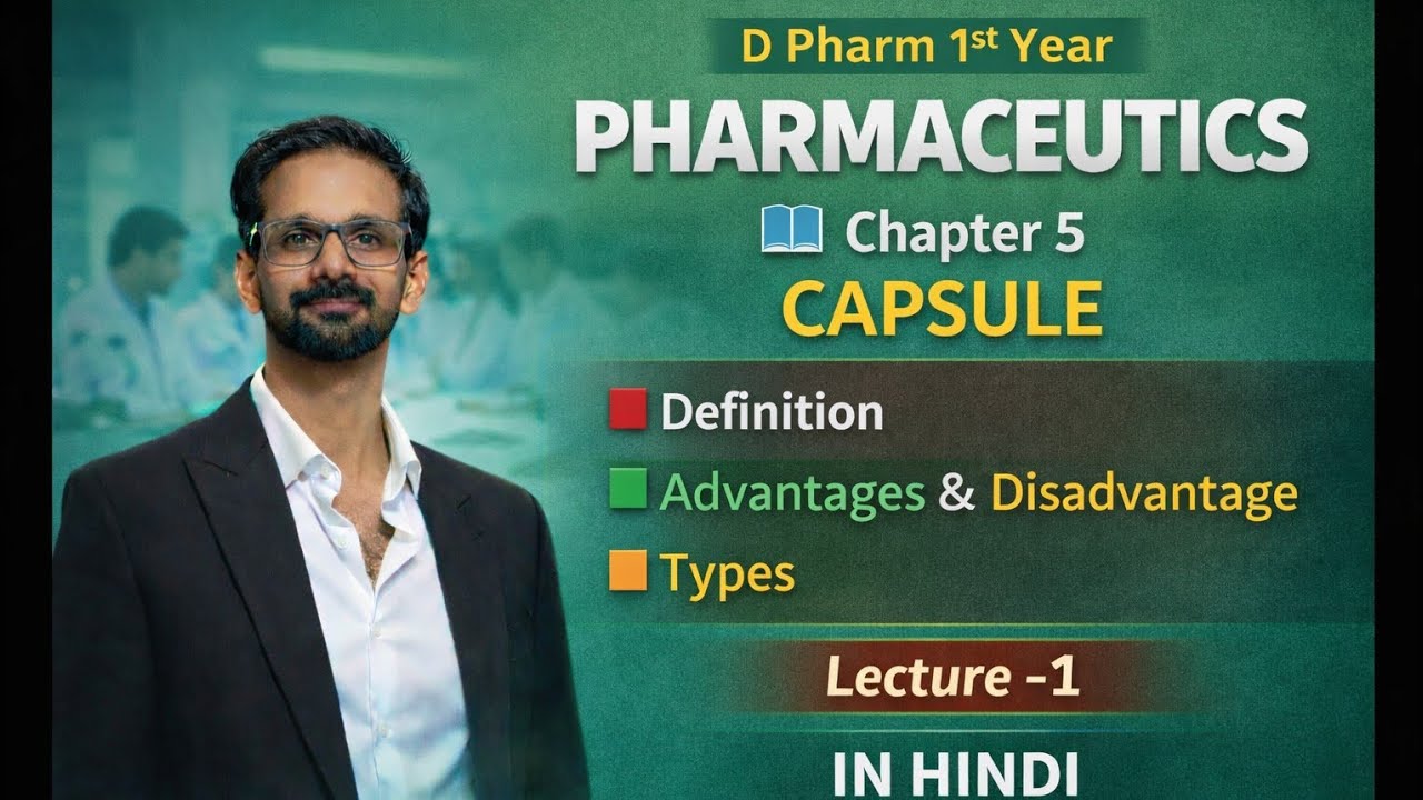 Capsules in Pharmaceutics | Definition, Adv, Disadv & Types | D Pharm 1st Year | Lecture 1
