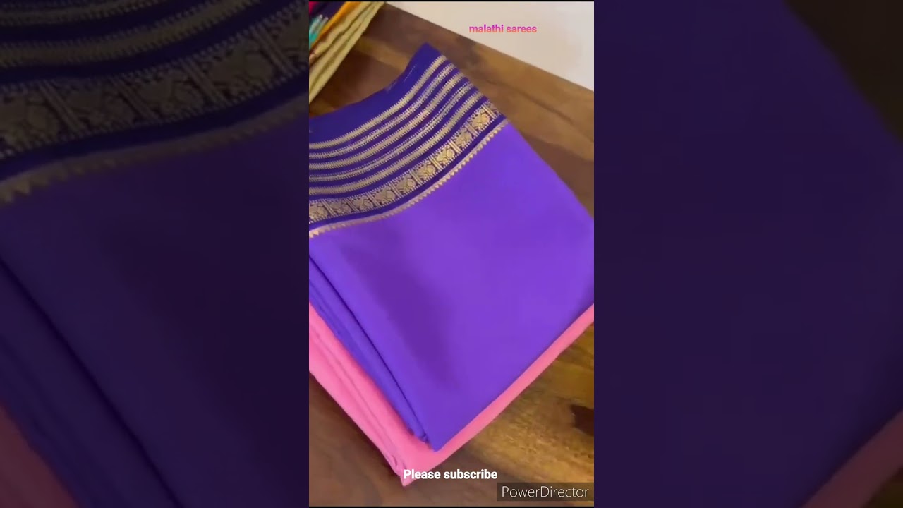 🤩Pure Mysore silk sarees 🤩120 grm thickness Price :9600/-Silk mark certified❤️