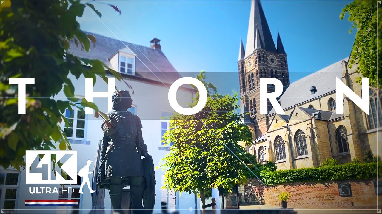 Walking Thorn, Netherlands: Picturesque White Village - Slow TV 4K