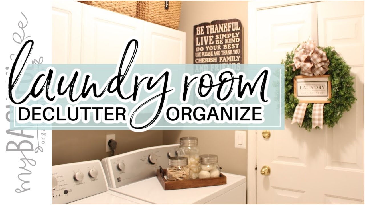LAUNDRY ROOM DECLUTTER & ORGANIZE WITH ME 💙