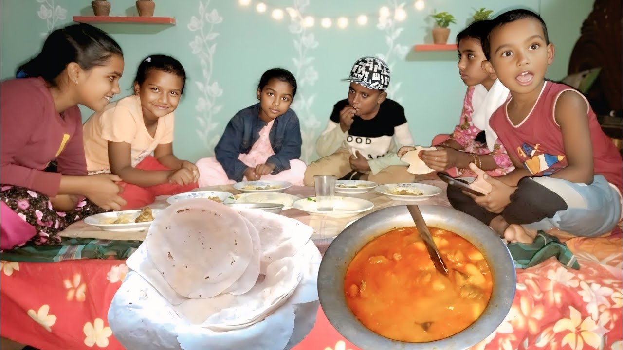 বরিশাল এর জনপ্রিয় খাবার 😋 || রুটি আর গরুর মাংস || Village Funny Blog #deshifood #villagecooking 