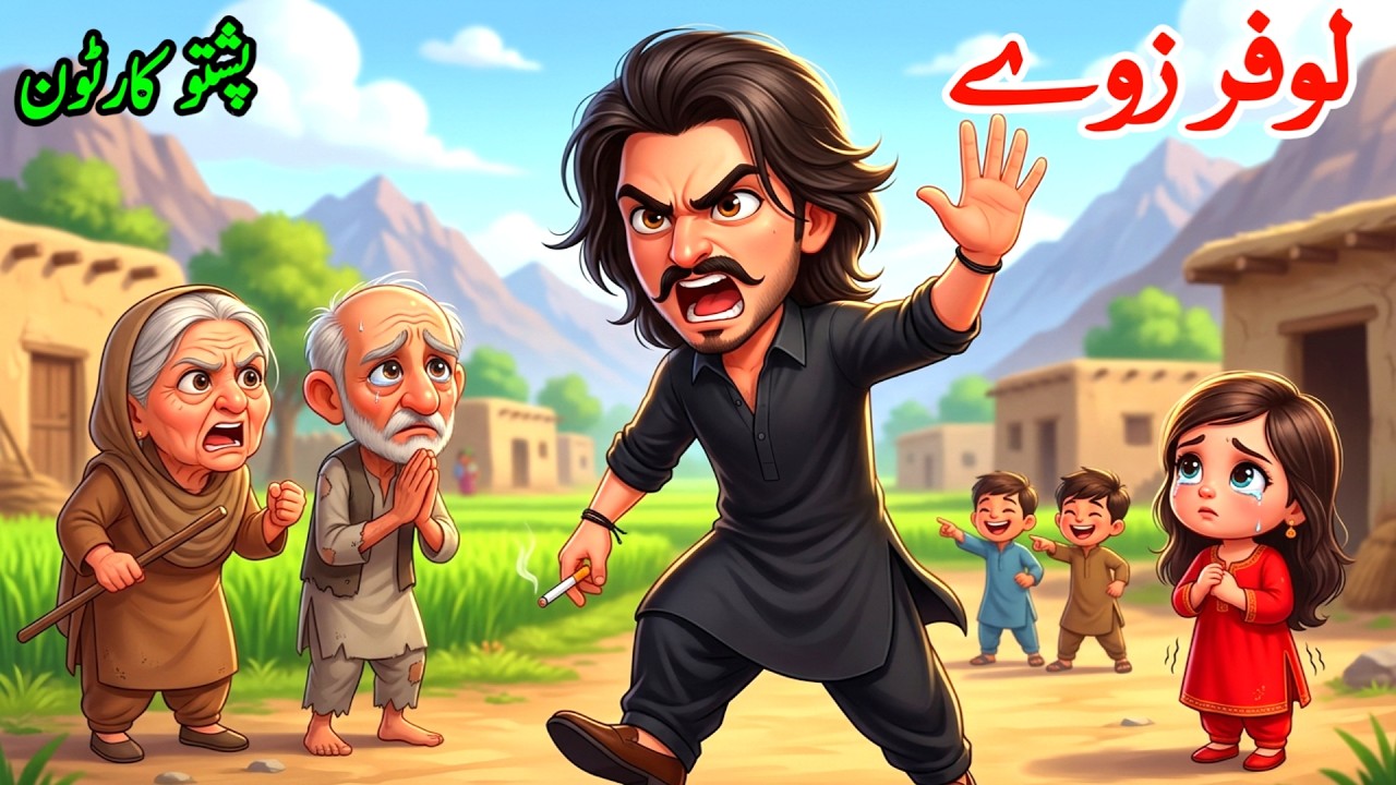 لوفر زوے | Pashto cartoon story | The Disobedient Son
