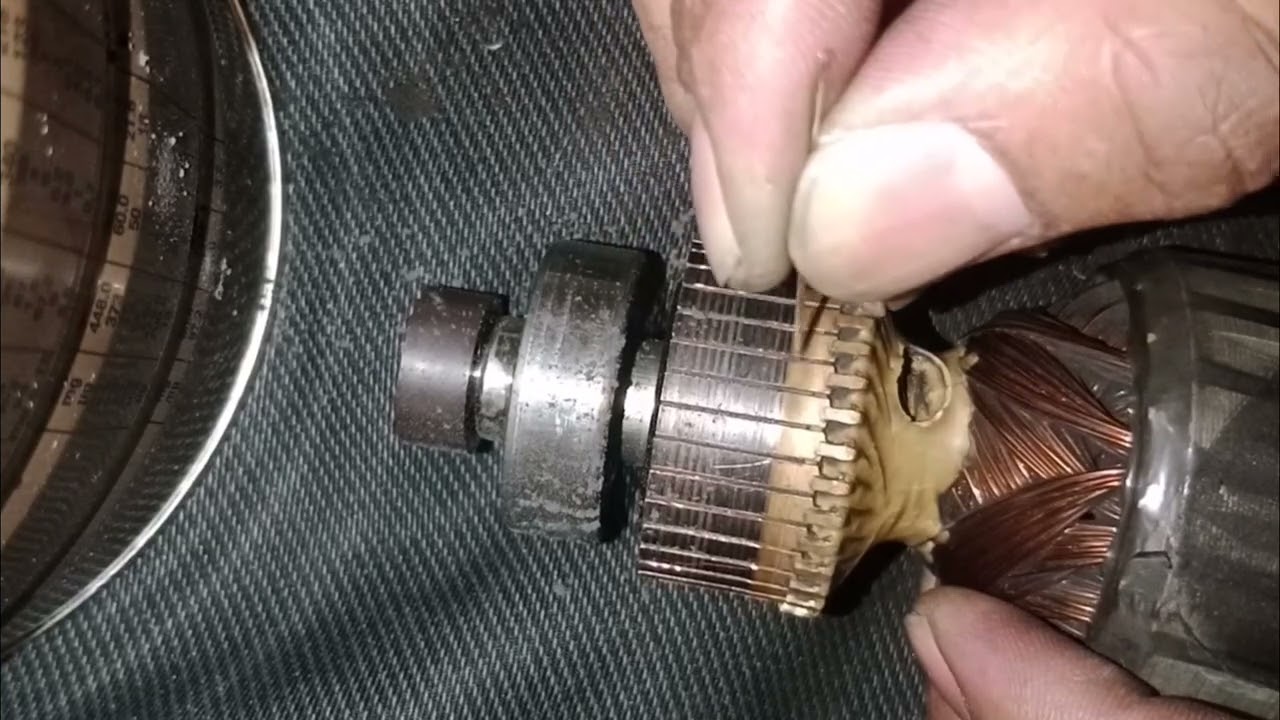 How to clean an electric motor's commutator bars