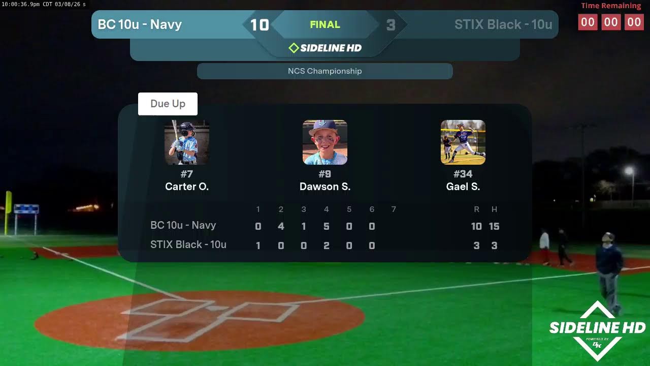 BC 10u - Navy @ STIX Black - 10u (2026.03.08)