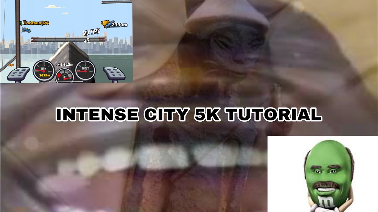 INTENSE CITY 5K TUTORIAL🏋🏿‍♀️| Hill Climb Racing 2