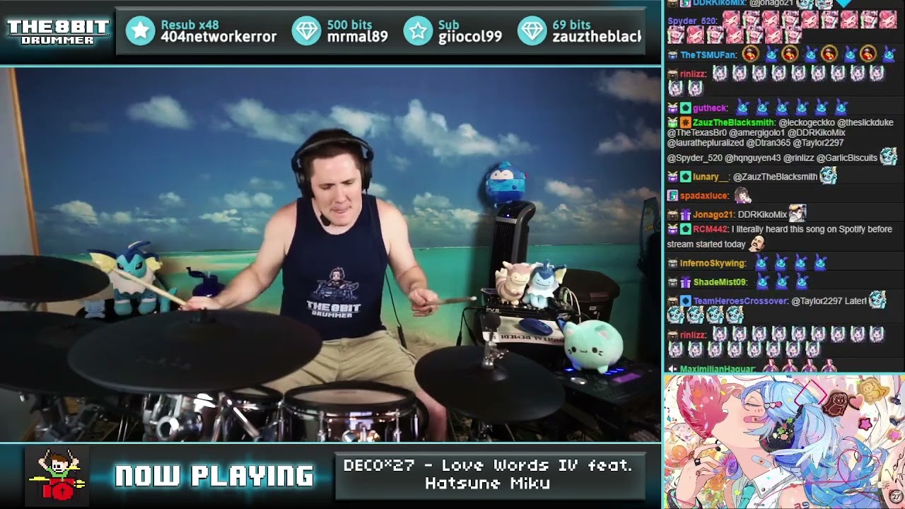 The8BitDrummer plays 愛言葉Ⅳ (Love Word IV) by DECO*27 feat. Hatsune Miku (初音ミク)