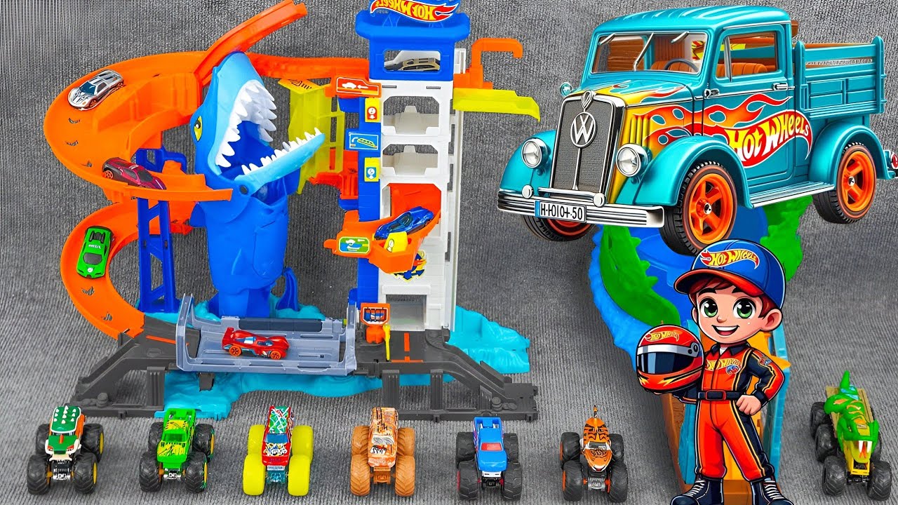 Hot Wheels Toy collection Unboxing Review | Hot Wheels Monster truck Swamp chomp PlaySet | ASMR