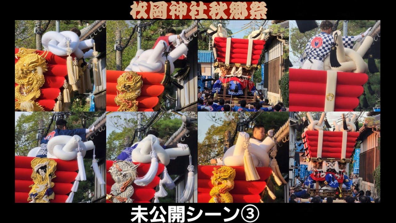 2023年度 令和五年 枚岡神社秋郷祭 未公開シーン③