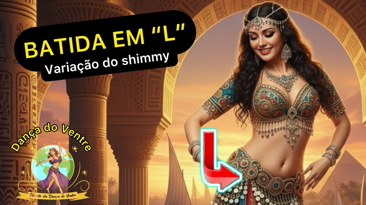 Variação do shimmy na Dança do Ventre - Batida em “L” passo a passo 