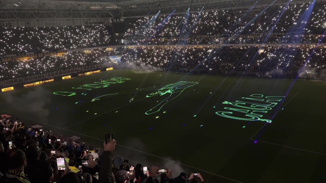 Fenerbahçe Galatasaray Maçı Öncesi Müthiş ışık Show ve kareografi 