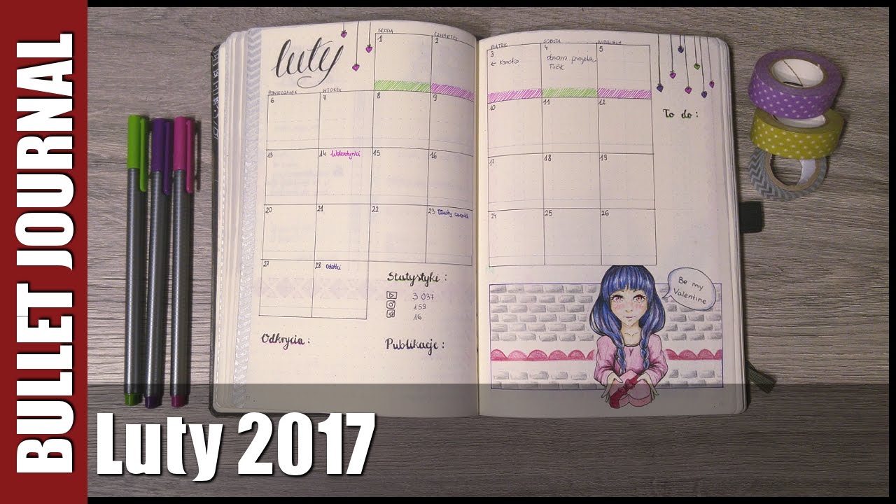 ♢ Bullet Journal - Luty 2017