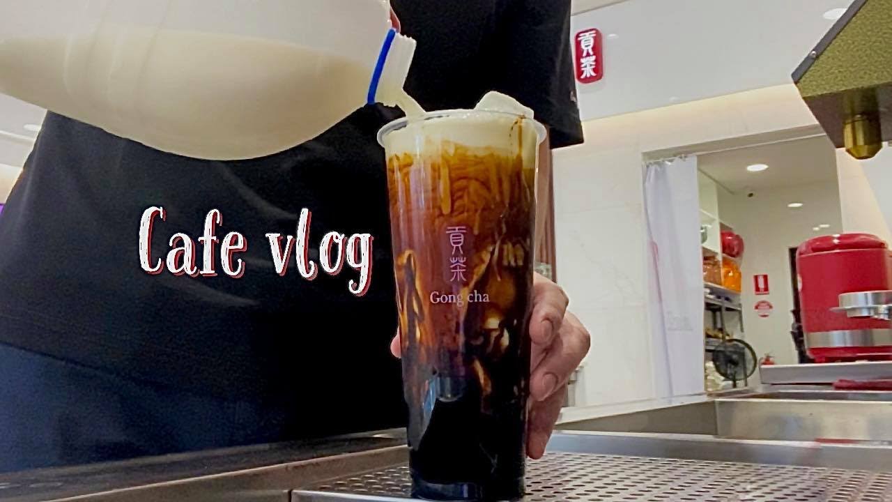 ASMR How to make bubble tea, a day being a bobarista #cafevlog #starbucks #boba #gongcha