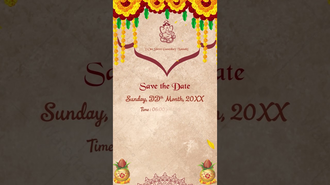 Thread Ceremony Invitation Video || Upanayanam Video Invitations Online || VG-2053