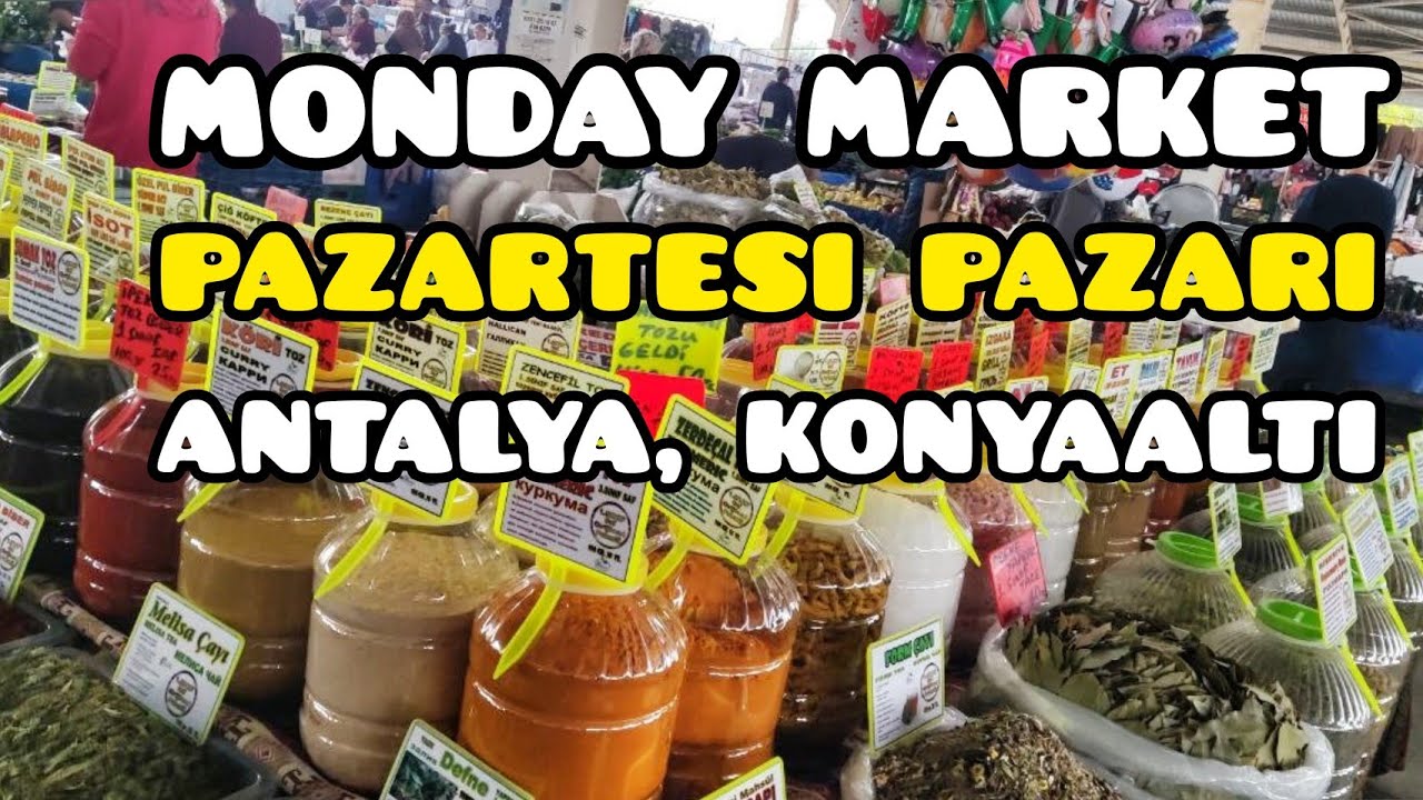 Monday Market Antalya in Konyaalti (Pazartesi pazarı) | Part 2 | walking Antalya