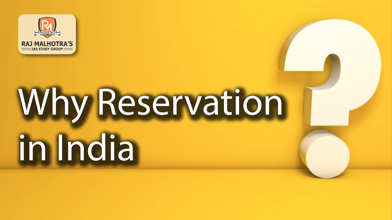 'Why' Reservation in India | Current Affairs | UPSC |